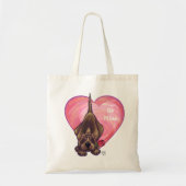 Hond Dog Valentijnsdag Tote Bag (Voorkant)