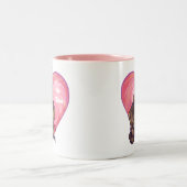 Hond Dog Valentijnsdag Tweekleurige Koffiemok (Center)