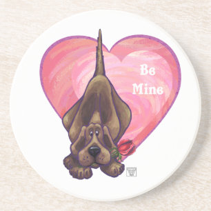 Hond Dog Valentijnsdag Zandsteen Onderzetter