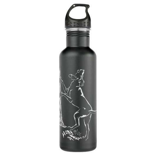 Hond Dog Water Bottle Hunting Dog Art Bottle Waterfles (Voorkant)
