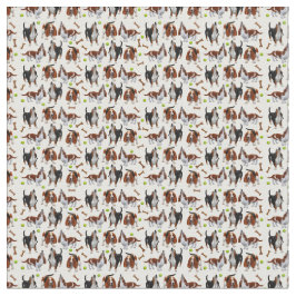 Hond Dogs Fabric Howling Basset Hound Stof