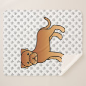 Hond Dogue De Bordeaux Moppige Cartoonhond Sherpa Deken (Voorkant (horizontaal))