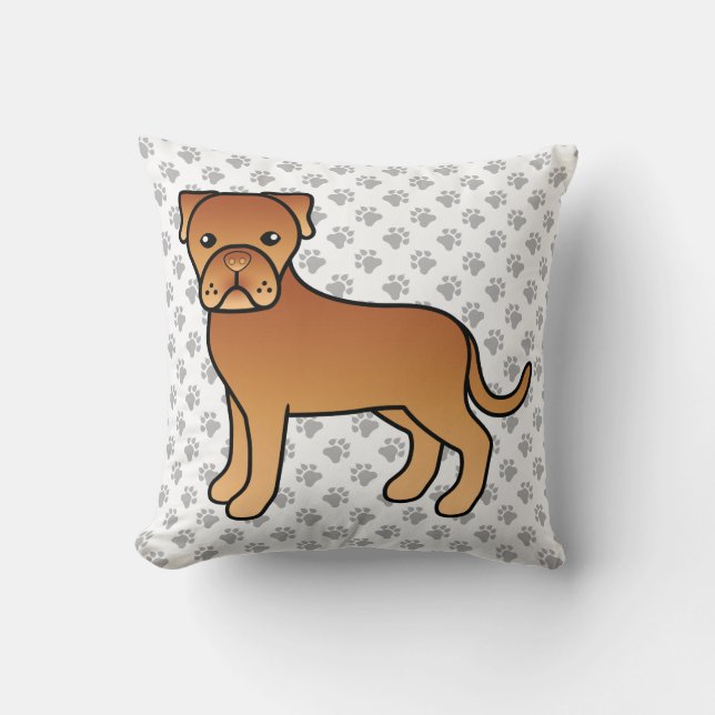 Hond Dogue De Bordeaux Mopshond Kussen (Voorkant)