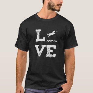 Hond Dok Diving Liefde Hond Springen Zwemmen T-shirt