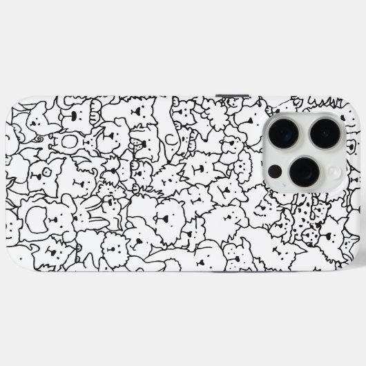 Hond Doodle iPhone hoesje (Achterkant (horizontaal))