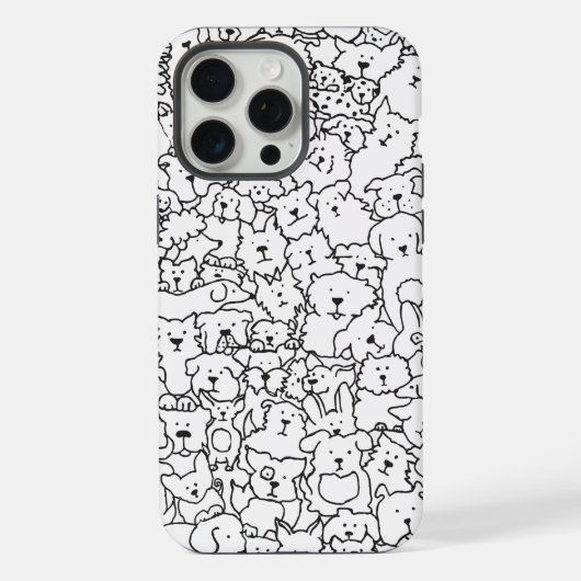 Hond Doodle iPhone hoesje 15 Pro Max Case (Achterkant)