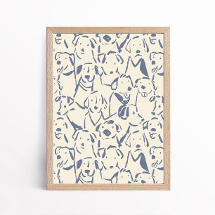 Hond Doodle Schets Poster Muurkunst