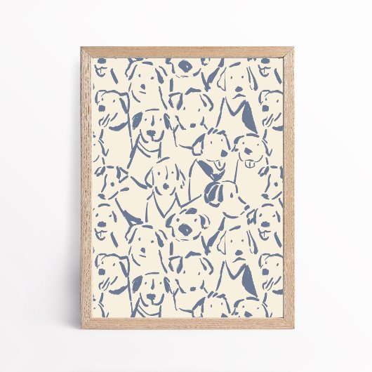 Hond Doodle Schets Poster Muurkunst