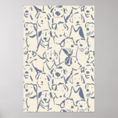 Hond Doodle Schets Poster Muurkunst (Voorkant)