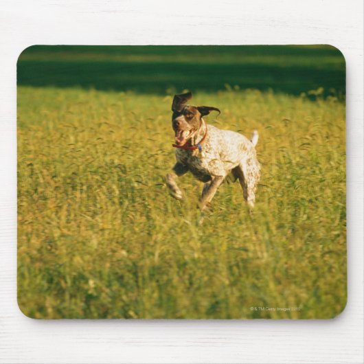 Hond door gras muismat (Voorkant)