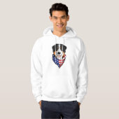 Hond draagt halsdoek hoodie (Voorkant volledig)
