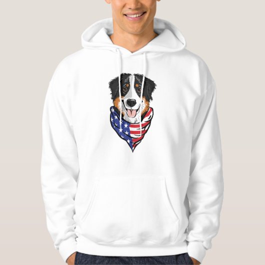 Hond draagt halsdoek hoodie (Voorkant)