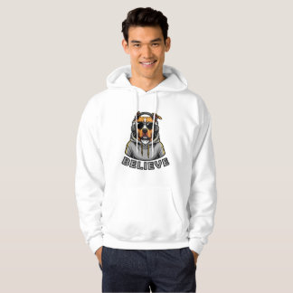 Hond draagt hoofdtelefoon hoodie – Cool muziek lie