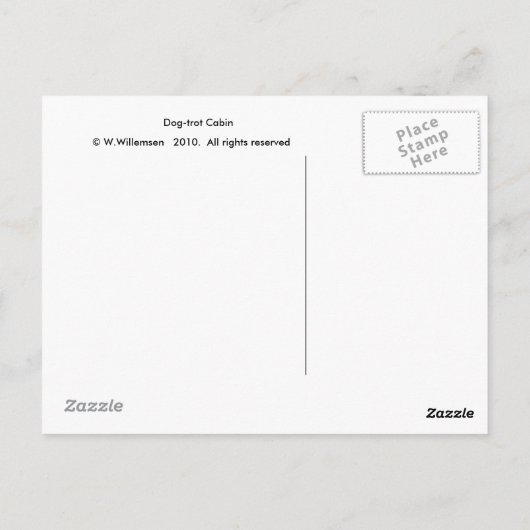 Hond-draf Cabine Briefkaart (Achterkant)