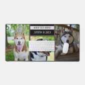 Hond Drie Foto's Elegante Aangepaste Collage Burea Bureaumat (Keyboard & Muis)