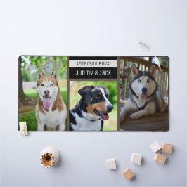 Hond Drie foto's Elegante Custom Collage Desk Mat