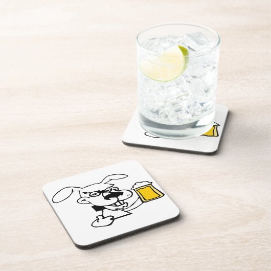 Hond Drink bier Drankjes Onderzetter (Rechterzijde)