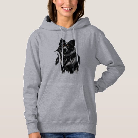 hond, dromenvanger, amulet, talisman, hoodie (Voorkant)