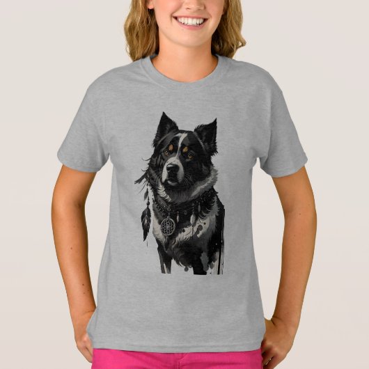 hond, dromenvanger, amulet, talisman, t-shirt (Voorkant)