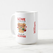Hond Druk Je Liefde Mok (Voorkant links)
