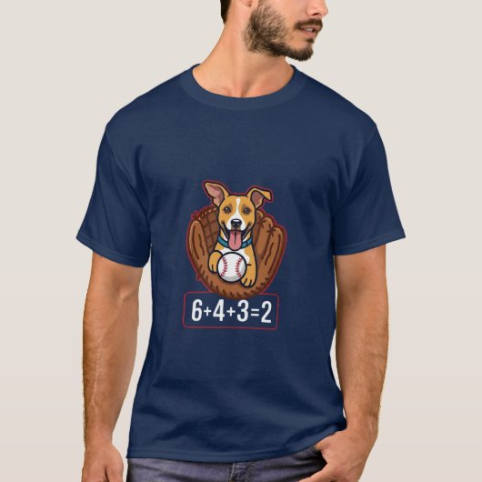 hond dubbelspel t-shirt (Voorkant)