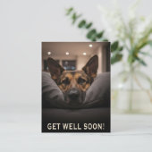 Hond Duitse Herder Herstelskaart Briefkaart (Staand voorkant)