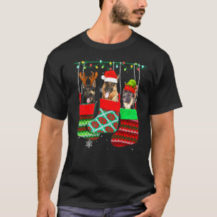 Hond Duitse Herder Kerst Soks Xmas Pyjama Pu T-shirt