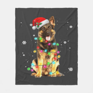Hond Duitse Herders Boom Kersttrui Kerstmis Doe Fleece Deken