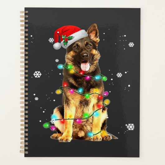 Hond Duitse Herders Boom Kersttrui Kerstmis Doe Planner (Voorkant)
