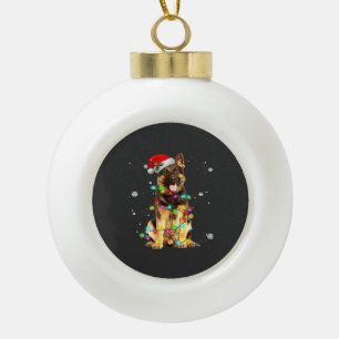 Hond Duitse Herdershond Boom Kersttrui Kerstmis Do Keramische Bal Ornament