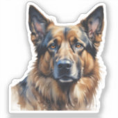 Hond Duitse Herdershond Huisdier Naam Label (Voorkant)