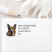 Hond Duitse Herdershond Huisdier Naam Label (Insitu)