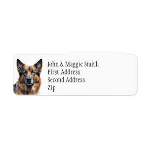 Hond Duitse Herdershond Huisdier Naam Label