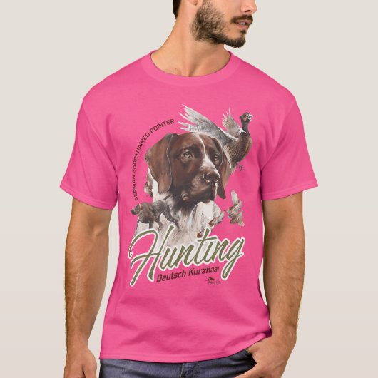 Hond Duitse Kortharige Pointer GSP Jachthonden T-shirt (Voorkant)