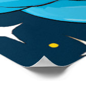 Hond Eenhoorn Ruimte Poster - Whimsisch Dier in de (Hoek)