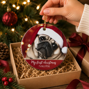 Hond Eerste Kerst Foto Ornament