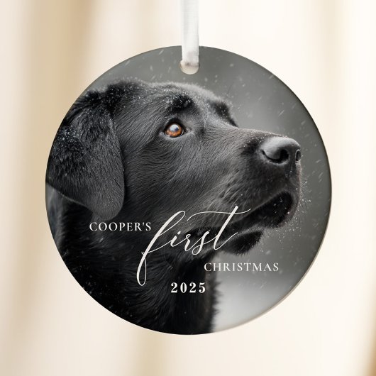Hond Eerste Kerst Scriptie Ornament