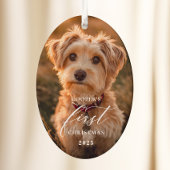 Hond Eerste Kerst Scriptie Ornament
