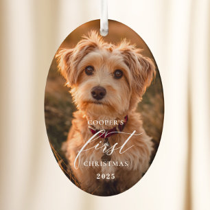Hond Eerste Kerst Scriptie Ornament