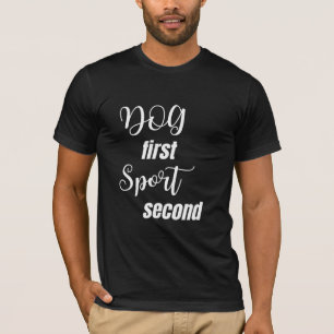 Hond eerste sport tweede moderne hand t-shirt