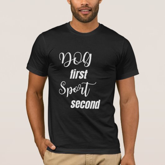Hond eerste sport tweede moderne hand t-shirt (Voorkant)
