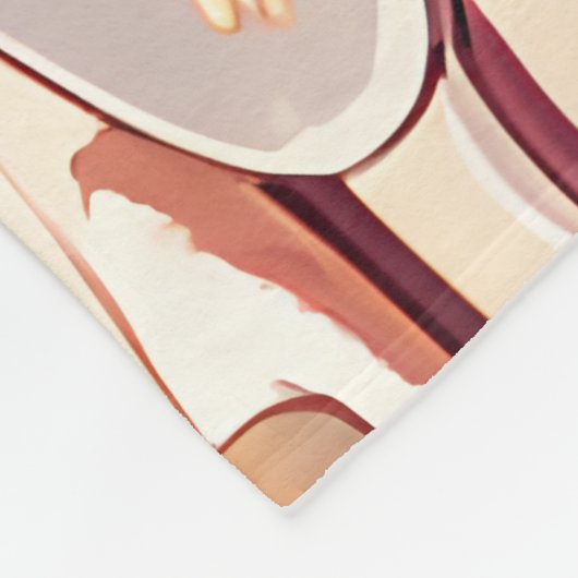 Hond eet spaghetti fleece deken (Hoek)