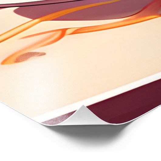 Hond eet spaghetti foto afdruk (Hoek)