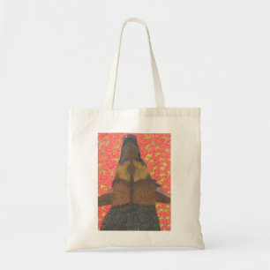 Hond en aardbeiertas tote bag