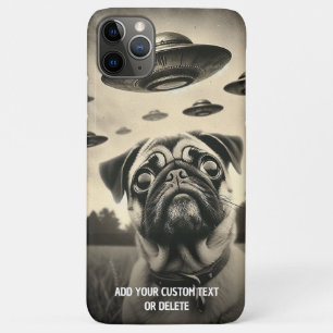 Hond en astronaut houden van UFO thema cadeau Case-Mate iPhone Case