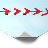 Hond en Baby Boy Baseball Baby shower Poster (Hoek)