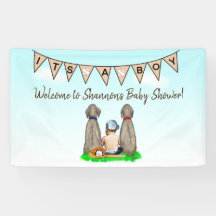 Hond en Baby Boy Baseball Baby shower