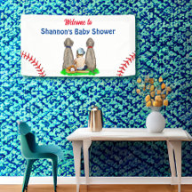 Hond en Baby Boy Baseball Baby shower