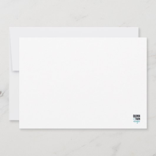 Hond en Baby geboorte Aankondiging (Achterkant)