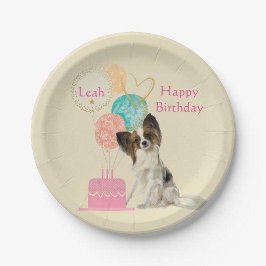 Hond- en ballonnen Bord op jaarbasis voor kinderen (Voorkant)